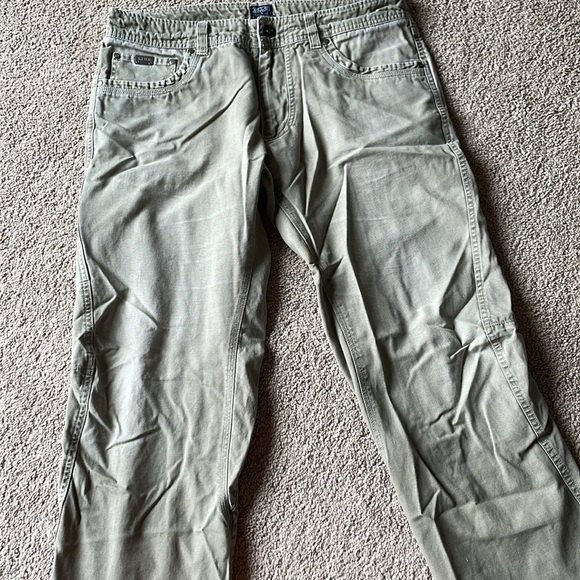 KUHL Outkast Canvas Pants Men’s 34x30 Workwear Outdoor Hiking Khaki Cargo - Picture 12 of 14